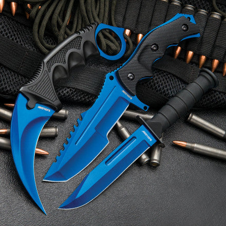 Blue Fixed Blade Knife Set | Black Legion - Image 3