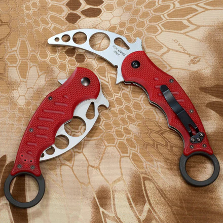Fox 479 Red G10 Training Karambit - Emerson Wave - Image 3