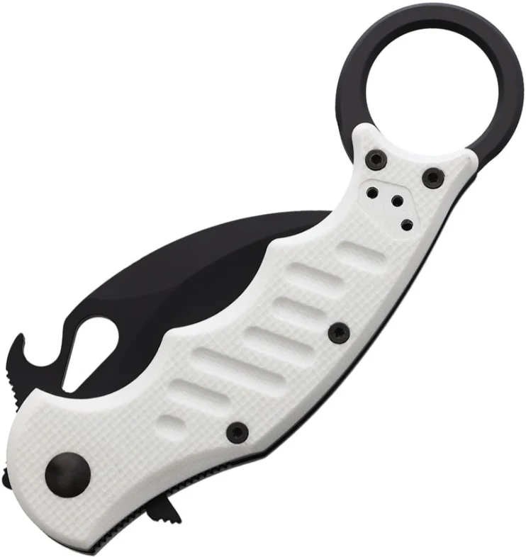 Fox 599 White G10 Folding Karambit - Emerson Wave - Image 2