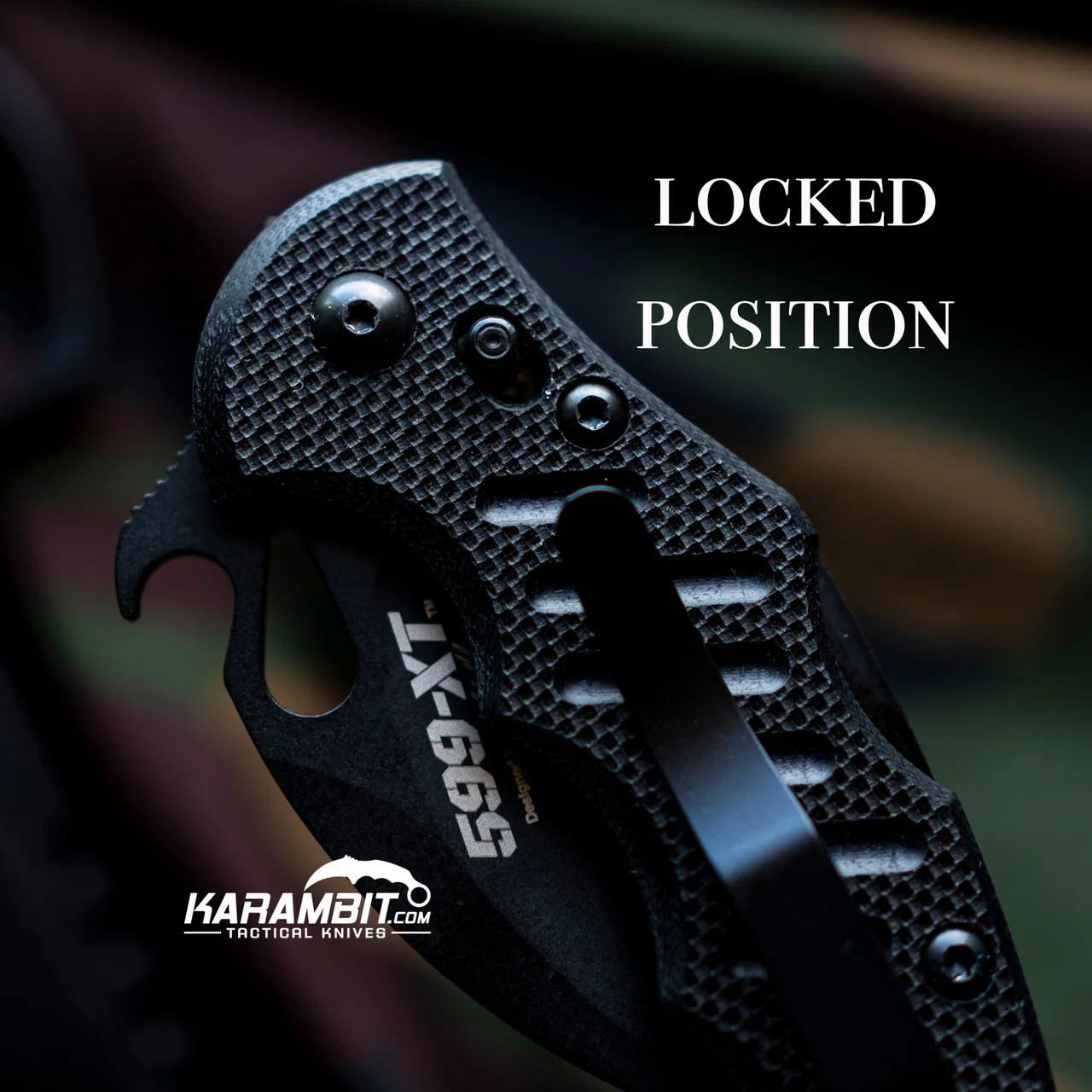 Fox 599XT G10 Black Folding Karambit - Emerson Wave - Image 4