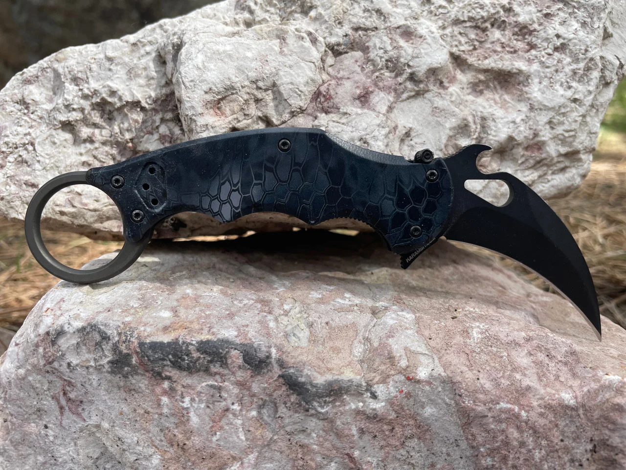 Karambit.com Fox EVO WORN Karambit Handle Set - Kryptek - Image 4