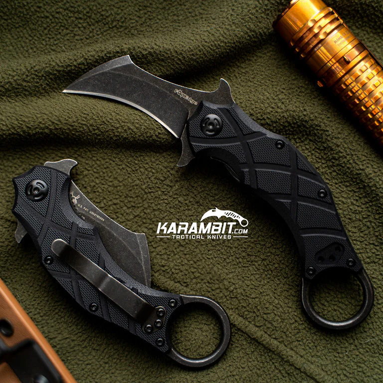 FoxEdge The Claw Black G10 Folding Karambit - Emerson Wave
