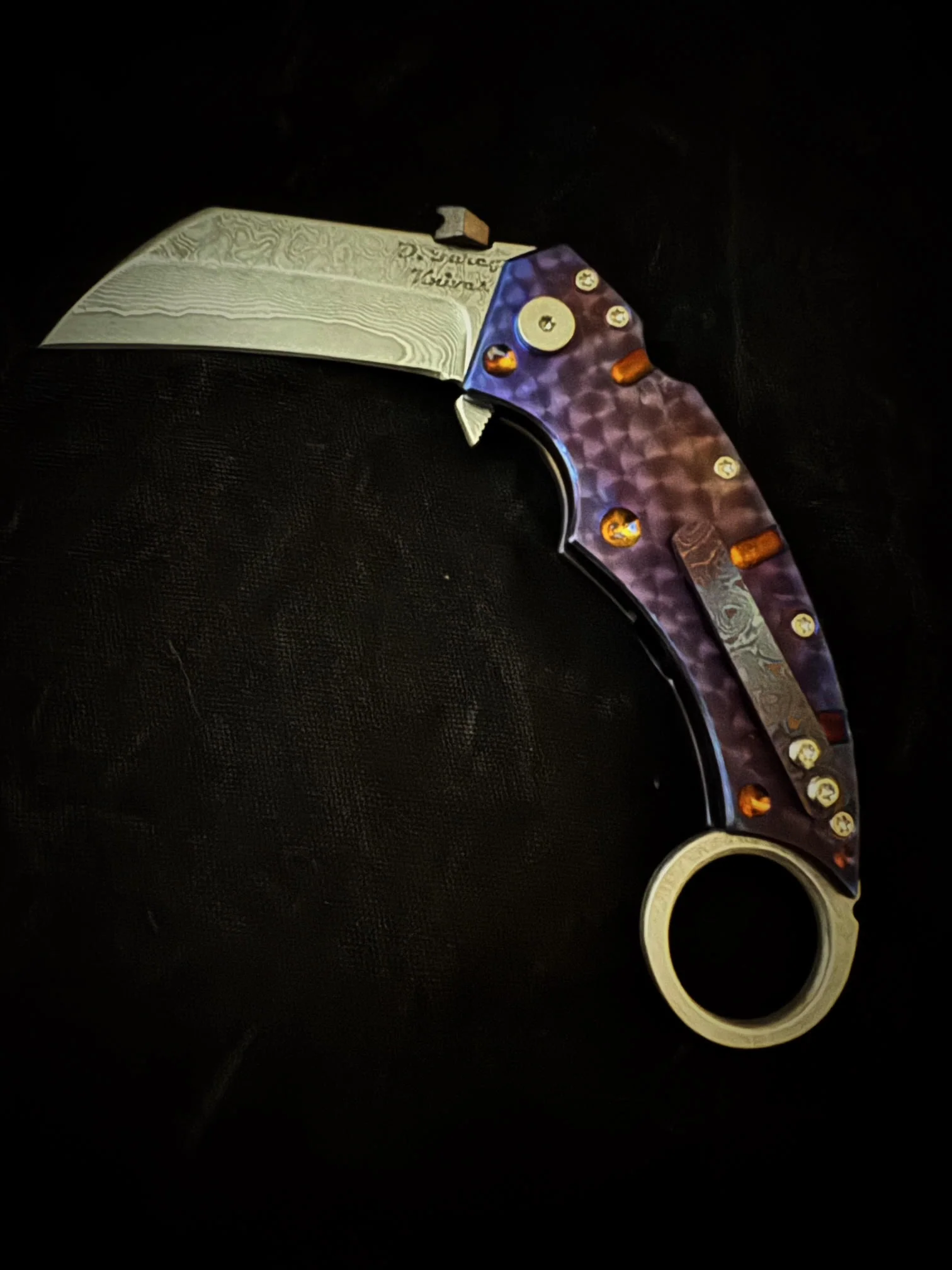 Furey's Bushi Jeweled Anodized Karambit - Ripper Opener - Image 3