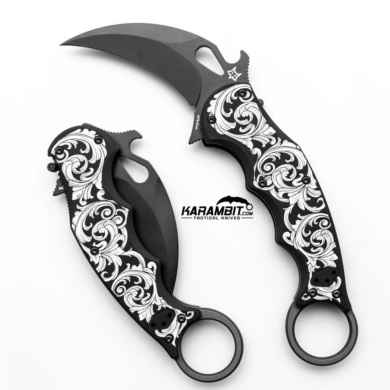 Karambit.com Fox EVO Karambit Handle Set - Acanthus Leaves - Image 2