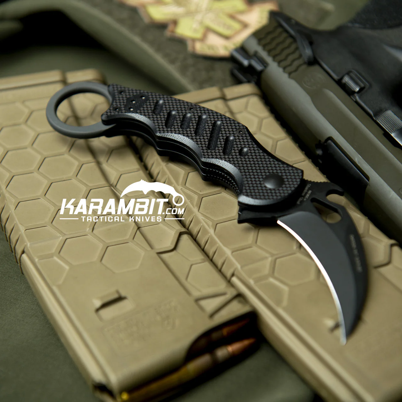 Fox 599 Black G10 Folding Karambit - Emerson Wave - Image 3