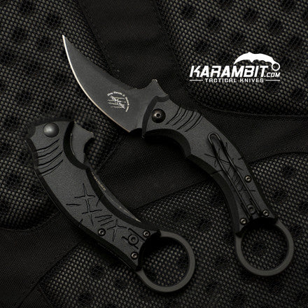 Bastinelli Dark Stonewashed Folding Black Mako Karambit - Image 6