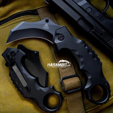 Delta Defender Liner Lock Assisted Opening Black Karambit - Image 3