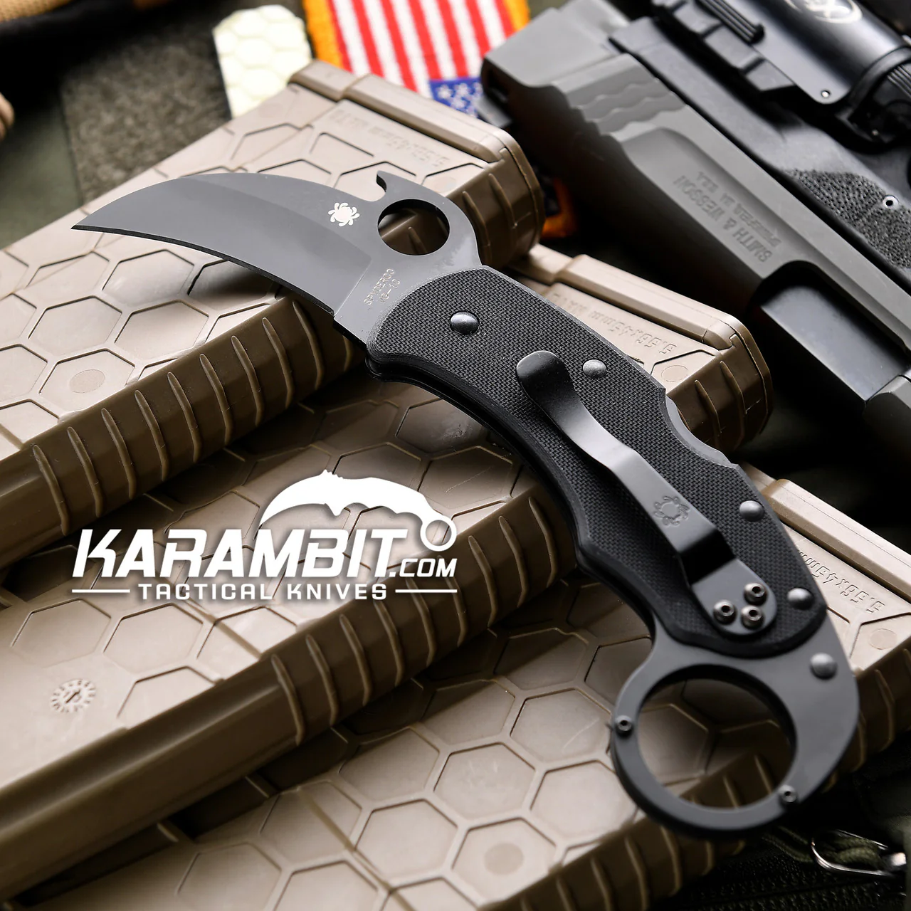 Spyderco Black Karahawk Karambit - Emerson Wave - Image 2